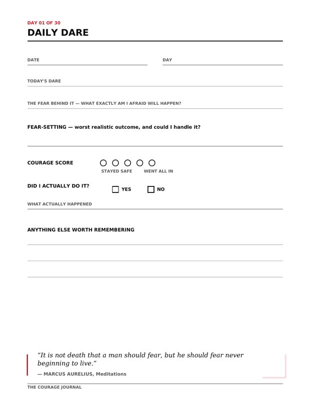 A second page from the free courage sample
