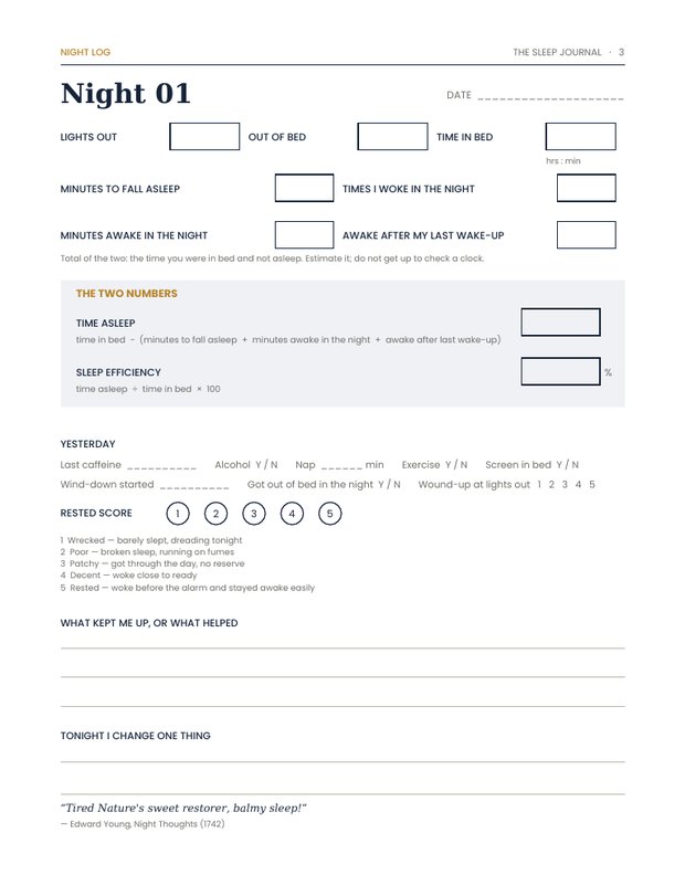 A second page from the free sleep sample