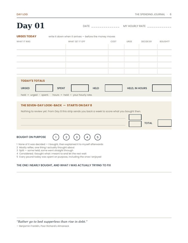 A second page from the free spending sample