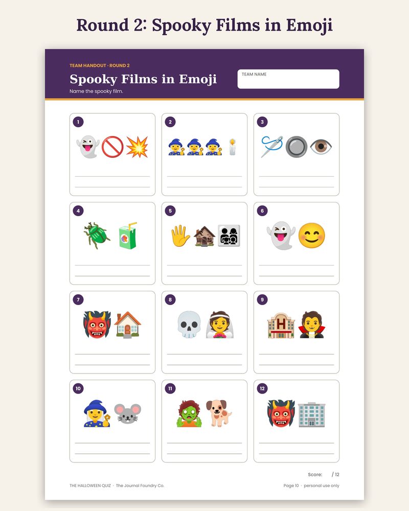Spooky films in emoji: a picture round