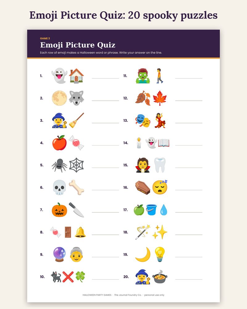 Halloween emoji picture quiz: 20 spooky emoji puzzles